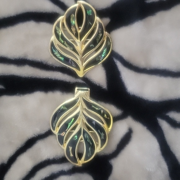 90's deep royal blue Floral Buckle Belt Stretchy Elastic Vintage Belt Gold - Picture 4 of 4